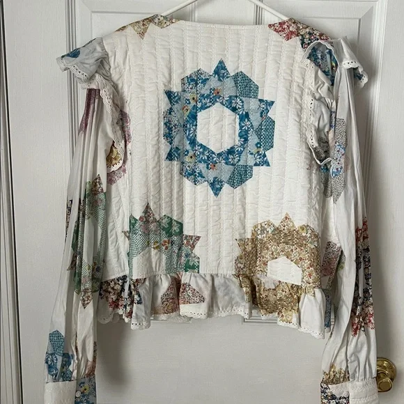 Sezane x Sea Collaboration quilted patchwork cardigan - Picture 7 of 8